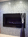 Glass Tile Mosaic Fireplace